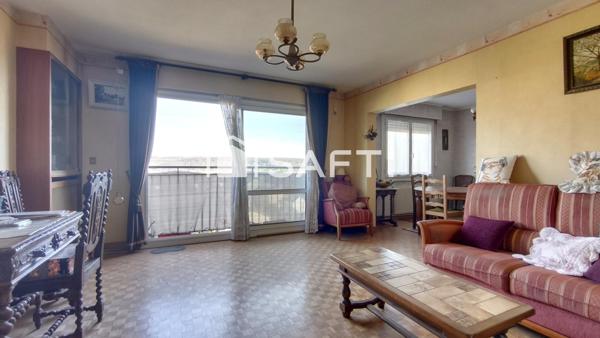 Appartement 4 pièces, 3 chambres, une cave,un box