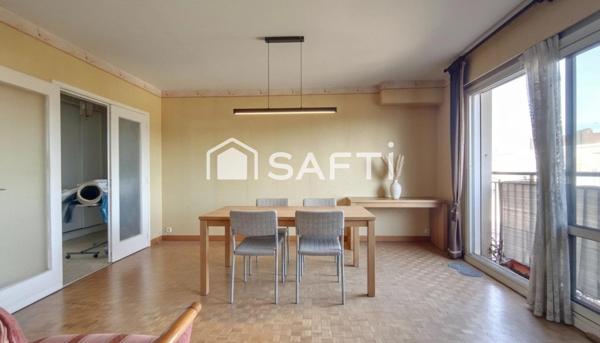 Appartement 4 pièces, 3 chambres, une cave,un box