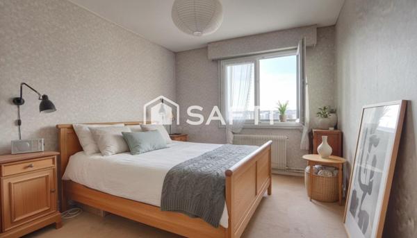 Appartement 4 pièces, 3 chambres, une cave,un box