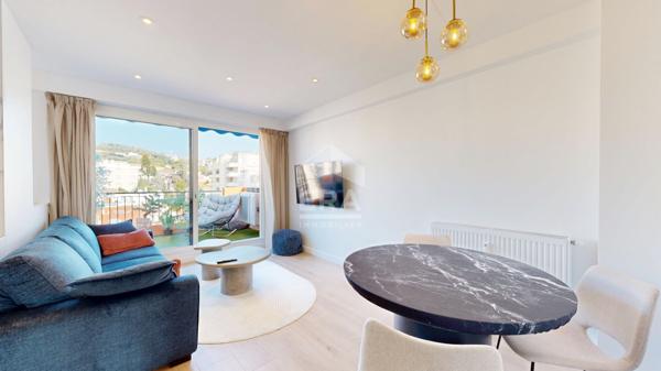 NICE - RUE DE FRANCE : MAGNIFIQUE F3 AVEC GRANDE TERRASSE DE 17 M² À CIEL OUVERT VUE DÉGAGÉE VILLE ET MER