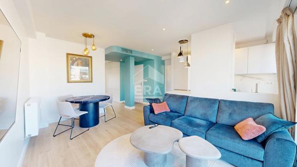 NICE - RUE DE FRANCE : MAGNIFIQUE F3 AVEC GRANDE TERRASSE DE 17 M² À CIEL OUVERT VUE DÉGAGÉE VILLE ET MER