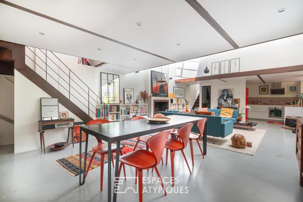 Loft sur cour dans un ancien atelier