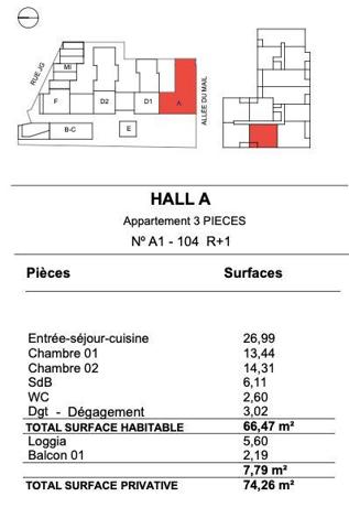 Appartement à vendre 3 pièces 66 m² La Rochelle