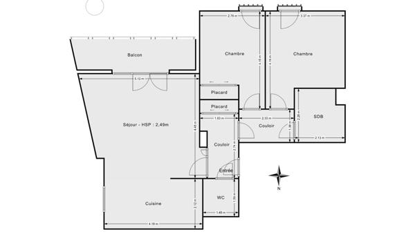 Appartement à vendre 3 pièces 66,1 m² Créteil