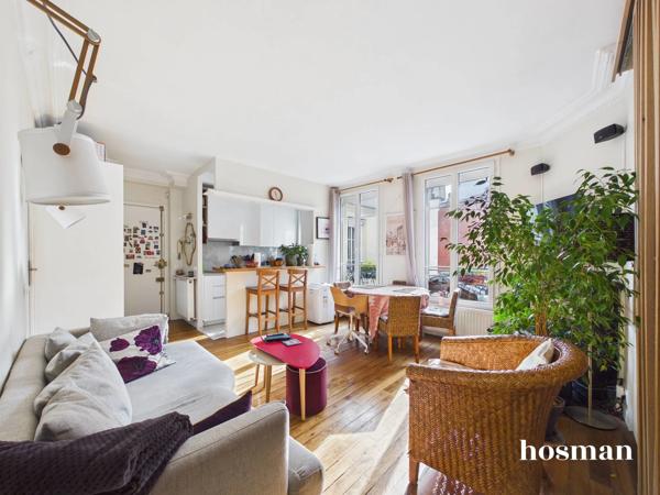 Appartement 3 pièces - 54,83 m² traversant vue dégagée, lumineux, calme - Passage Geffroy-Didelot, Paris