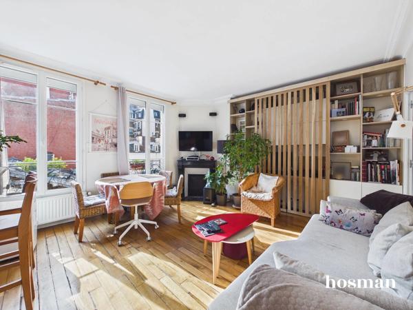 Appartement 3 pièces - 54,83 m² traversant vue dégagée, lumineux, calme - Passage Geffroy-Didelot, Paris