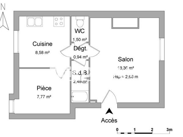 Location Appartement 2 pièces 38.3 m² - 1061 ROUTE DES ALPES Champier 38260