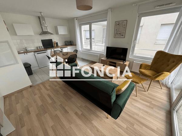 Location Appartement meublé 2 pièces 43.06 m² - 64 RUE DANIEL MAYER Tours 37100