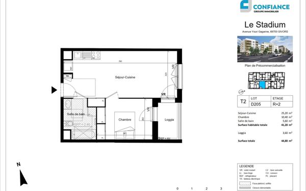 Appartement à vendre    2 pièces •  Givors