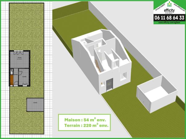 Maison
         3 pièces
        - 54 m² 270 000 € *