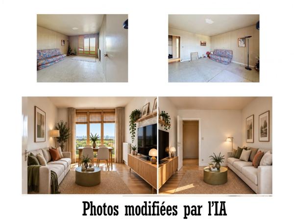 Appartement 3 pièces à rénover – dernier étage, terrasse et vue dégagée