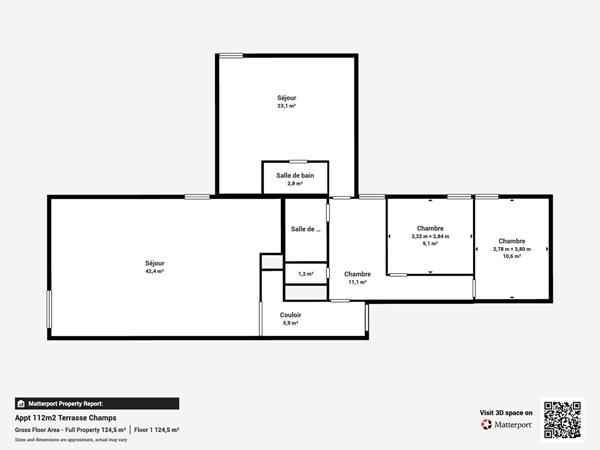Appartement 4 pièce(s) 112 m2 avec immense terrasse!