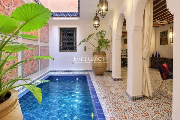 À vendre Riad de charme dans le quartier Barroudine à Marrakech