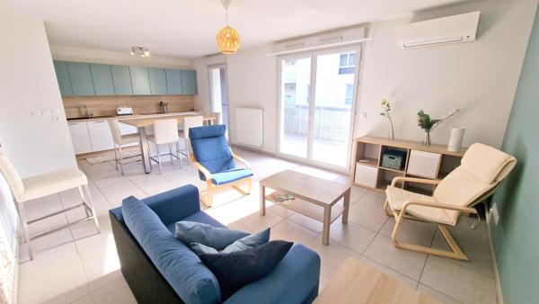 T3 meublé dans une residence de 2017 av terrasse de + de 15m2 + Box fermé en sous sol - Dispo le 25/09 !