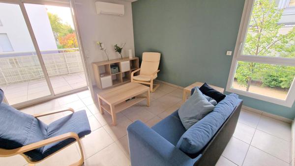 T3 meublé dans une residence de 2017 av terrasse de + de 15m2 + Box fermé en sous sol - Dispo le 25/09 !