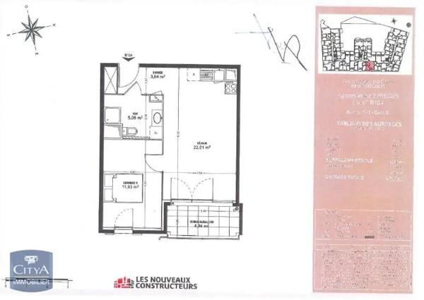 Appartement à louer 2 pièces 42.77m² Cogolin (83310)