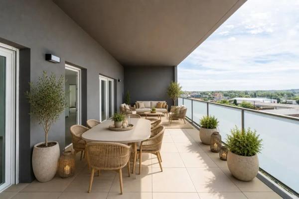 BÉZIERS. T4 EN DERNIER ÉTAGE 92 M² PLUS TERRASSE 20 M² PLEIN SUD ET PARKING