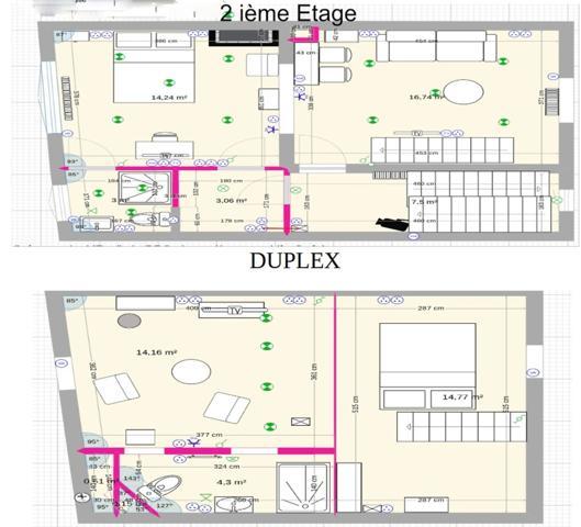 A Douai centre , Immeuble de rapport meublé tout confort, 6 chambres ; 200m²