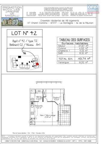 T2 en vente à La Montagne residence les jardins de Magalli, pour investissement locatif