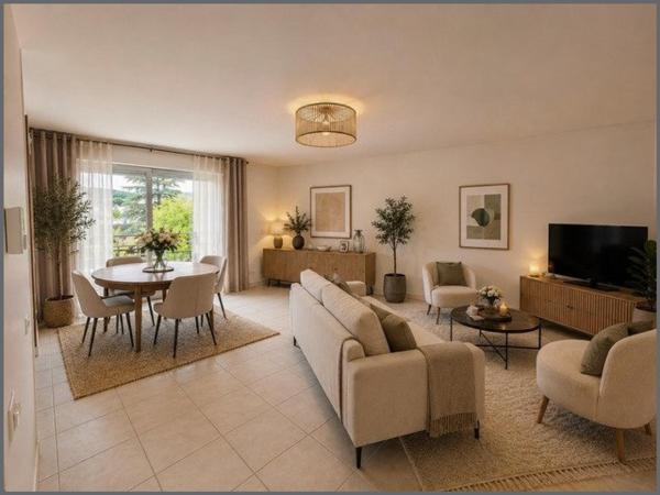 Grand T2  avec terrasse et garage privatif