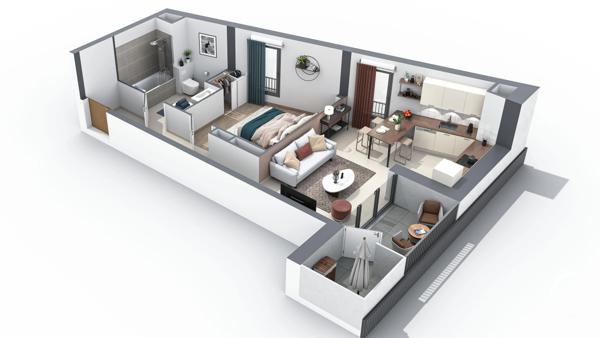 Appartement T2 à vendre  2 pièces - 46 m 2   ANNECY  - 74