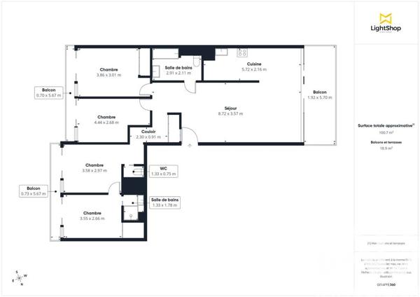 Appartement à vendre 5 pièces 101,27 m² Paris 20