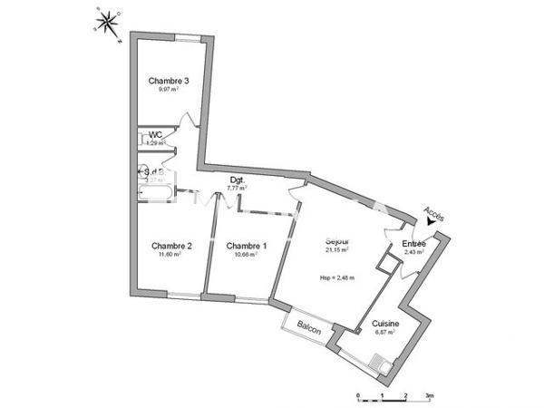 Location Appartement 4 pièces 74.3 m² - 65 BOULEVARD DU MARECHAL JOFFRE Bourg La Reine 92340