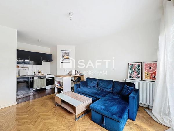 2 pièces en parfait état, proche transports et commerces, jardin privatif