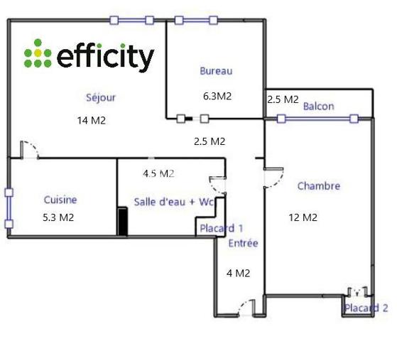 Appartement
         2 pièces
        - 50 m² 129 500 € *