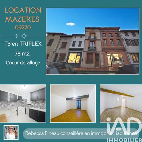 Location appartement 3 pièces 78 m² Mazères