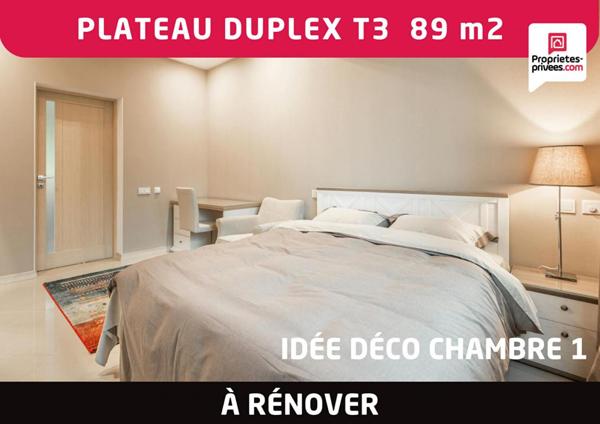 Plateau Duplex 3 pièces 89 m2 à rénover Amiens Saint- Maurice