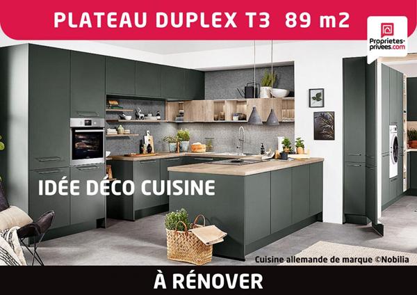 Plateau Duplex 3 pièces 89 m2 à rénover Amiens Saint- Maurice