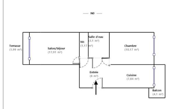 Appartement à vendre    2 pièces • 48 m2 Nice