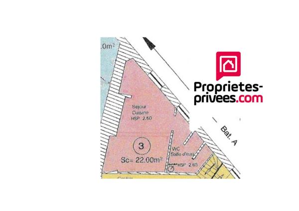 Appartement NONANCOURT 1 pièce(s) 22 m2 centre ville  1er étage 48000 FAI