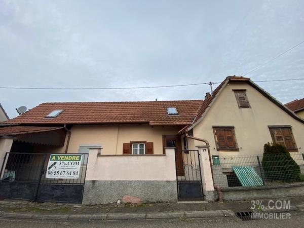 3%.COM Maison à rénover avec jardin sur terrain de 4.85 ares Gougenheim (67270)