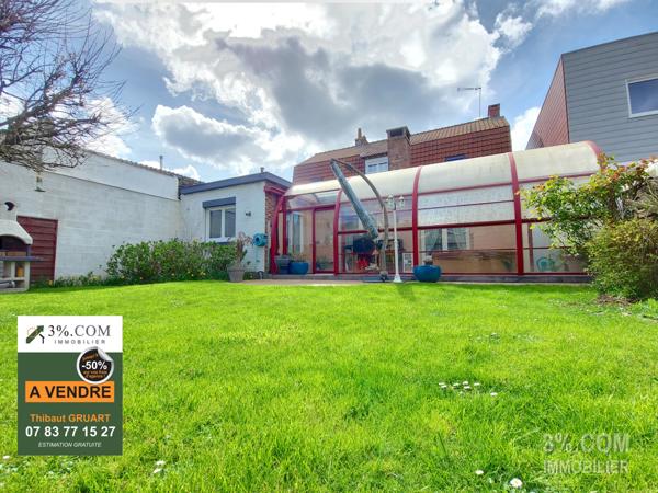 SEMI-PLAIN-PIED DE 133 M² AVEC 4 CH + JARDIN + GARAGE  Roubaix (59100)