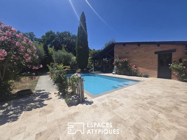 Maison familiale avec jardins en terrasses et piscine Toulouse Est