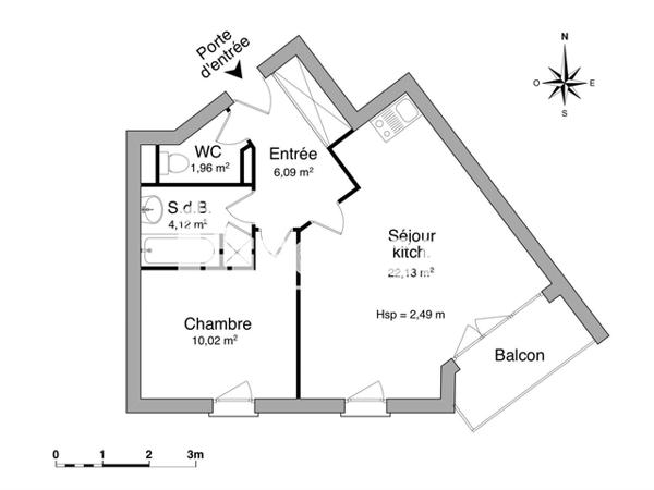 Location Appartement meublé 2 pièces 44.32 m² - 257 RUE RENEE DARRIET Mont-de-marsan 40000