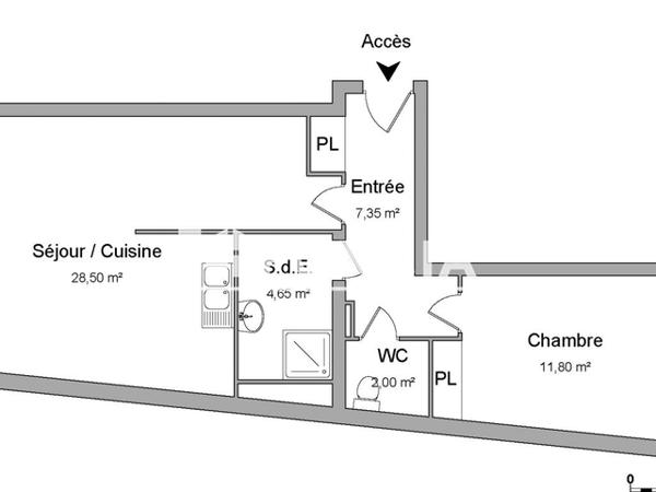 Location Appartement 2 pièces 54.3 m² - 3 RUE BRUNEHAUT - C2 Metz 57000