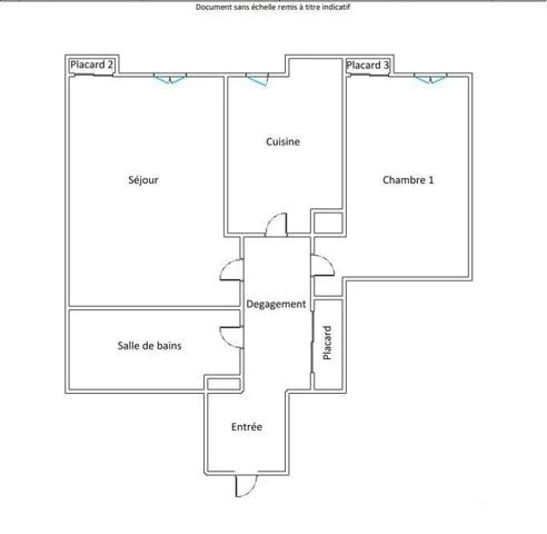 Appartement F2 à vendre  2 pièces - 49,69 m 2   ELANCOURT  - 78