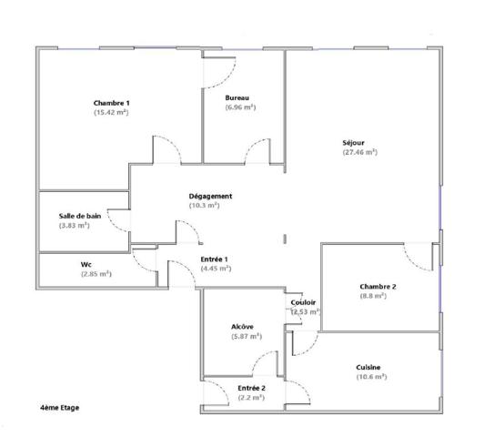 RUE DES TABLES CLAUDIENNES
Un appartement lumineux au 4e étage de l'immeuble. Exposition Sud-Ouest.