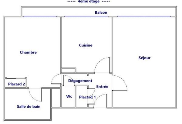 Montreuil-A vendre appartement 2 P-Balcon filant-4ème étage-Ascenseur-5mn métro Mairie de Montreuil-Lumineux-Calme