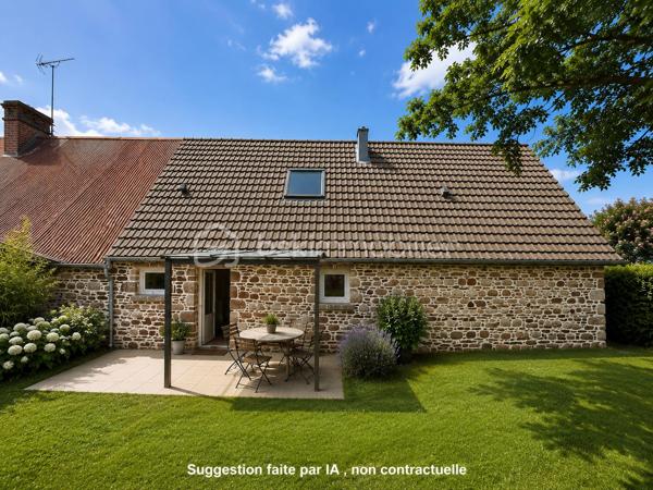 Située à Esson, à 3 min de la dynamique ville de Thury-Harcourt, en plein coeur de la Suisse Normande, cette maison ancienne séduira les amoureux de la pierre et de l'authenticité. Développant 108m2 habitables et environ 130m2 au sol, elle est idéale pour une vie de famille. 

En rez-de-chaussée, vous trouverez une grande cuisine dinatoire de 21m2 environ et une pièce à vivre avec cheminée de plus de 30m2. Les ouvertures côté Sud confèrent à ces deux pièces une belle luminosité. 
Au niveau 1, en rez-de-jardin, un couloir parqueté dessert une grande chambre très lumineuse équipée de placards intégrés, rénovée avec goût et pleine de cachet, une salle de bain avec baignoire et buanderie, des WC indépendants. A ce niveau, une porte vous permet d'accéder au jardin situé derrière la maison et à une terrasse couverte. 
Par un demi-palier, vous accéderez à une deuxième grande chambre de plus de 14m2 habitables . 
Au dernier niveau, sous combles, une très jolie chambre pleine de charme, offrant une magnifique vue sur la campagne et bientôt dotée de sa propre salle d'eau avec WC !! 
Vous l'aurez compris, cette maison allie à merveille le charme de l'ancien et les équipements modernes ; les panneaux photovoltaïques et le chauffe-eau thermodynamique garantissent une économie d'énergie significative. Les menuiseries en PVC double vitrage à isolation renforcée ainsi que les volets roulants offrent, quant à eux, un confort moderne à cette maison. 

A l'extérieur, plusieurs parcelles permettent de laisser libre court à vos futurs projets. En effet, derrière la maison, sans aucun vis à vis, vous jouirez d'un jardin d'environ 400m2 avec grand abris de jardin sur dalle  béton . En face de la maison, plusieurs parcelles pour une contenance totale de 541m2. 

Les atouts de ce bien : 
- Cachet et charme de l'ancien 
- Equipements ( chauffe-eau thermodynamique, panneaux solaires, menuiseries PVC, volets roulants)
- A quelques minutes des commerces et écoles , 25 min de Caen 
- Suite parentale au niveau 2 
- Au calme, en impasse 

Quelques travaux de finitions et d'embellissement de la façade sont à prévoir pour redonner tout son cachet à cette jolie maison du XIXème, nous vous proposons quelques suggestions afin de mieux vous projeter.