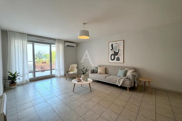 PERPIGNAN SUD À VENDRE APPARTEMENT T3 AVEC GRANDE TERRASSE ET 2 PLACES DE PARKING EN S/SOL