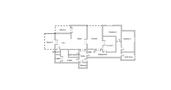 Appartement 3 pièces - 100 m²