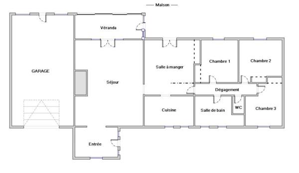 A VENDRE - VILLENEUVE TOLOSANE BAS -  Plain-pied 4 pièces 114m² avec grand garage