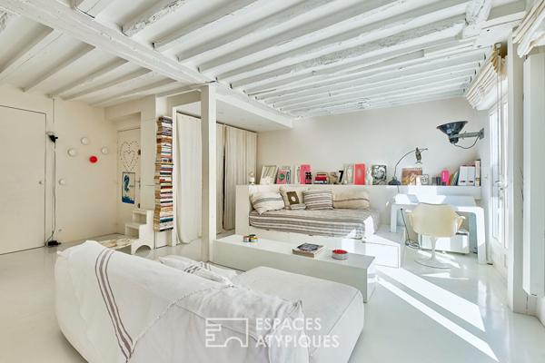 Appartement rénové avec terrasse au coeur du quartier des enfants rouges