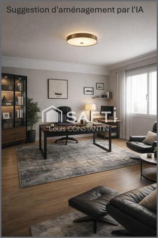 Maison familiale lumineuse , 5 chambres,  bureau et possibilité investissement locatif avec T1 au rdc sur terrain plus de 1000m2 avec dépendances et garages