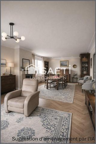 Maison familiale lumineuse , 5 chambres,  bureau et possibilité investissement locatif avec T1 au rdc sur terrain plus de 1000m2 avec dépendances et garages