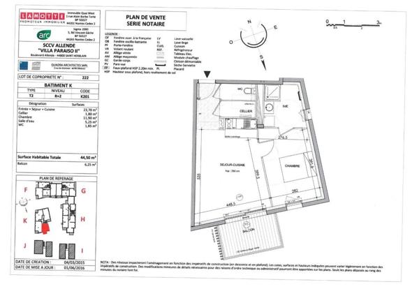 Appartement à louer 3 pièces - 44 m²